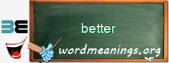 WordMeaning blackboard for better